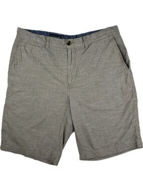 Mens Wallin Bros Shorts Waist 34 Gray 100% Cotton Flat Front Casual Golf